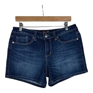 Seven7 Mid Rise Denim Shorts size 10‎ Blue